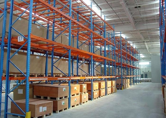 Wielopoziomowe ciężkie półki palet przemysłowych, systemy półek magazynowych ze stali walcowanej na zimno
