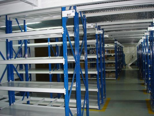 Wielopoziomowe półki magazynowe średniego pojemności 1000 kg/palety Systemy składowe półki palety