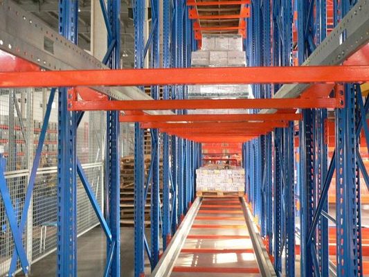 Pomarańczowy / Błękitny system przechowywania półek palet, selektywny system półek palet