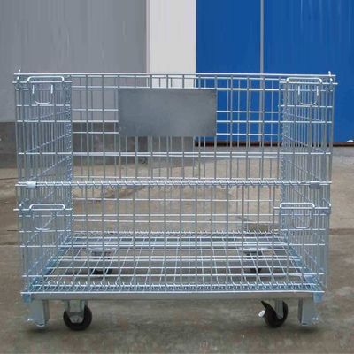 Zamykalne logistyczne składane siatki drukowe / mobilne kontenery stalowe