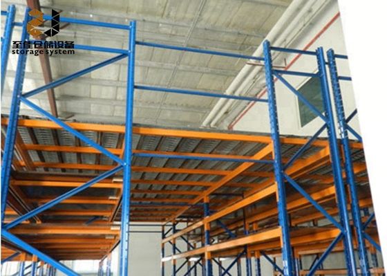 Stalowe półki podłogowe Q235 / Q345 Mezzanine z dużą pojemnością ładunkową 500 kg - 4000 kg/m2
