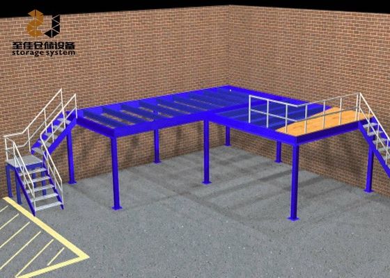 Epoxy Powder Coated Factory Mezzanine Floors, Q235 Steel Mezzanine Racks