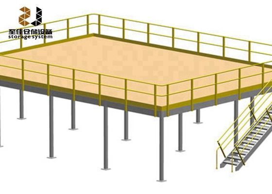 2 warstwy stojaków platformy mezzaninowej Q235 Płota stalowa mezzaninowa