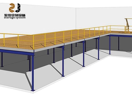 Zgalwanizowane podłogi magazynów mezaninowe 500 kg/m2-1500 kg/m2 do obróbki materiałów
